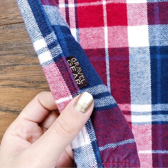 Gravel Gear • mens thick plaid flannel shirt red blue warm lined heavy workwear - Picture 8 of 8